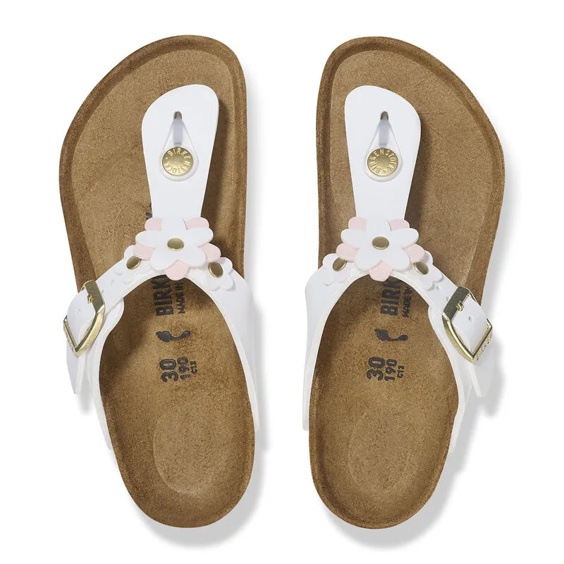 All Purpose Beach-ready Footwear Kids Gizeh Flowers : White