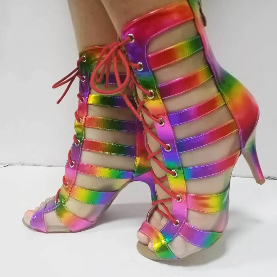 Luxury Booties Tempest Pride - Rainbow - Street Sole