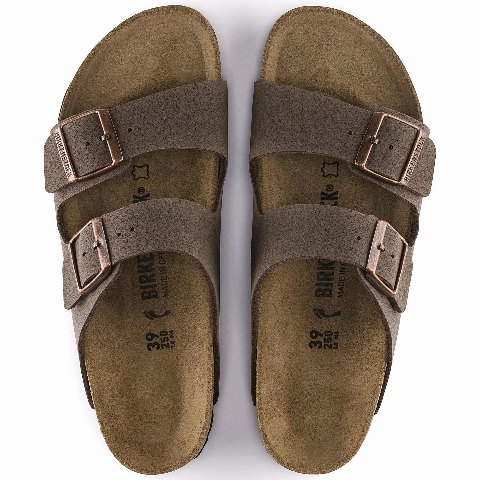 BIRKENSTOCK WOMENS BIRKI BUC ARIZONA - MOCHA Light Design Urban Escape