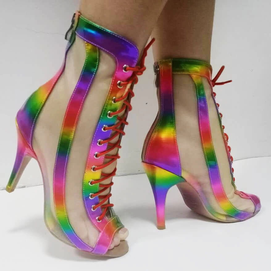 Sierra Pride - Rainbow - Street Sole Skinny Heel