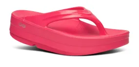 Smooth Walk Foot Love OOFOS WOMENS OOMEGA THONG - NEON BERRY