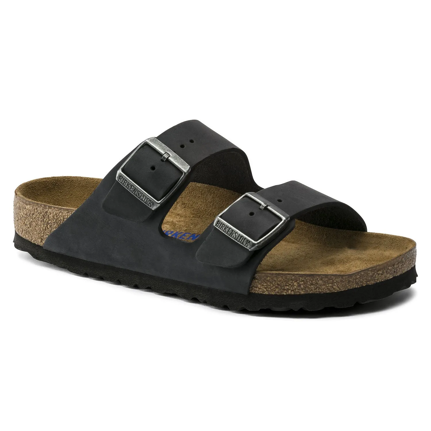 Casual Appeal Open Frame Arizona Soft Footbed : Black Oiled