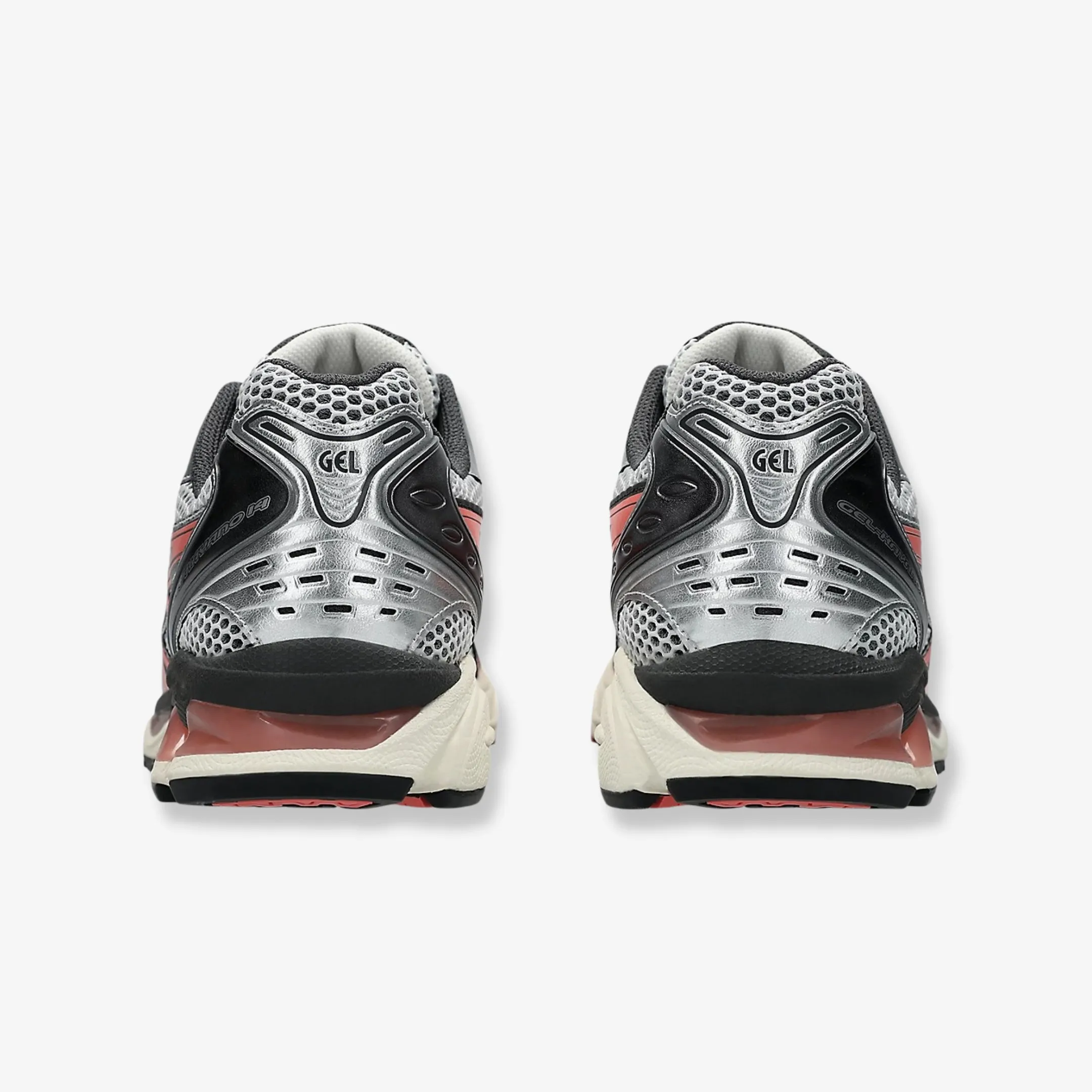 Flexible fold (Men's) ASICS Gel Kayano 14 'Pure Silver / Papaya' (2025) 1203A740-101 padded collar shoes no - tie laces
