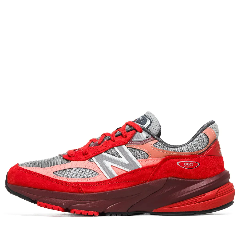 metallic running gear New Balance Made In USA 990v6 - Molten Lava/Monarch Burgundy