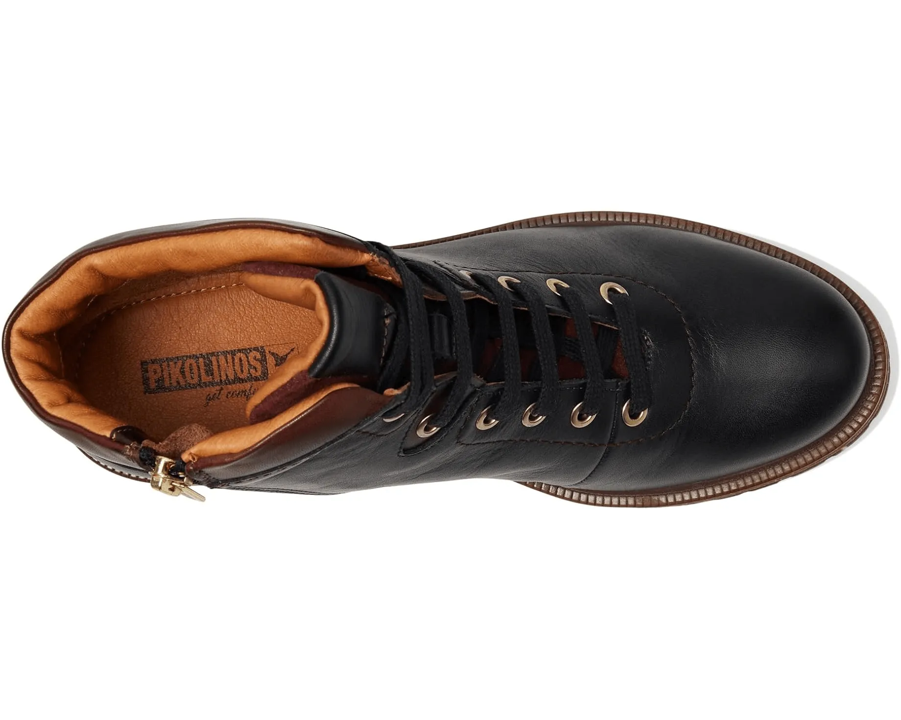 Comfort Wedge Aspe Lace Boot | Leather | Black