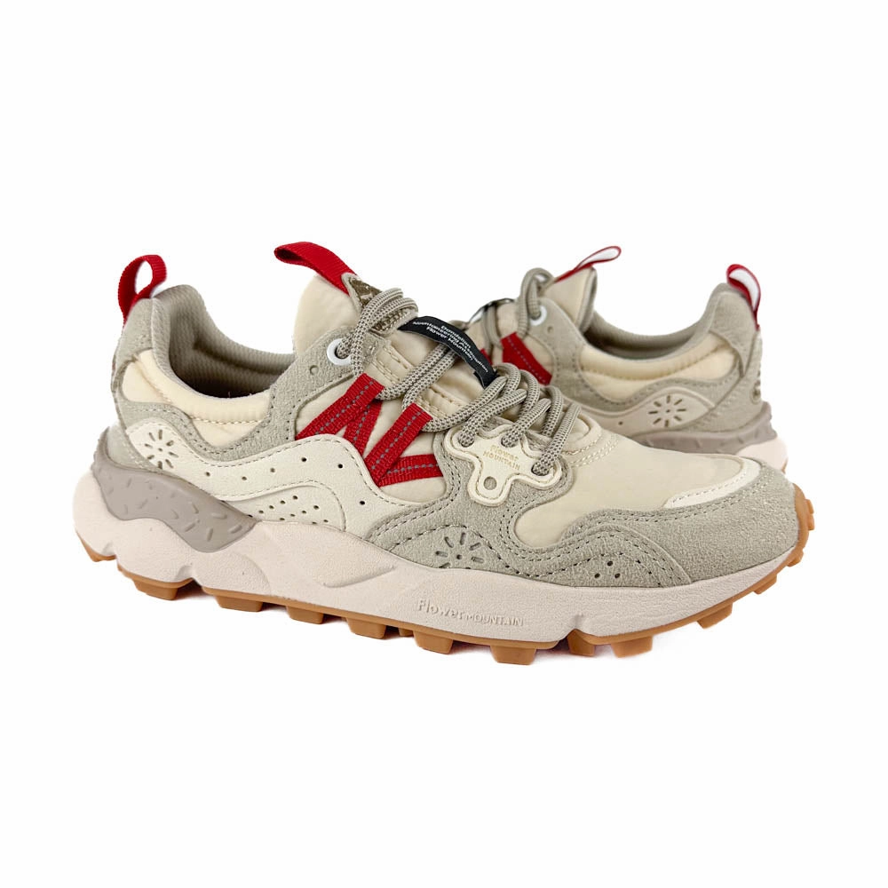 Retro-inspired performance Energy Bounce Flower Mountain - Yamano 3 Uni Kaiso Sneaker (White/Bordeaux)