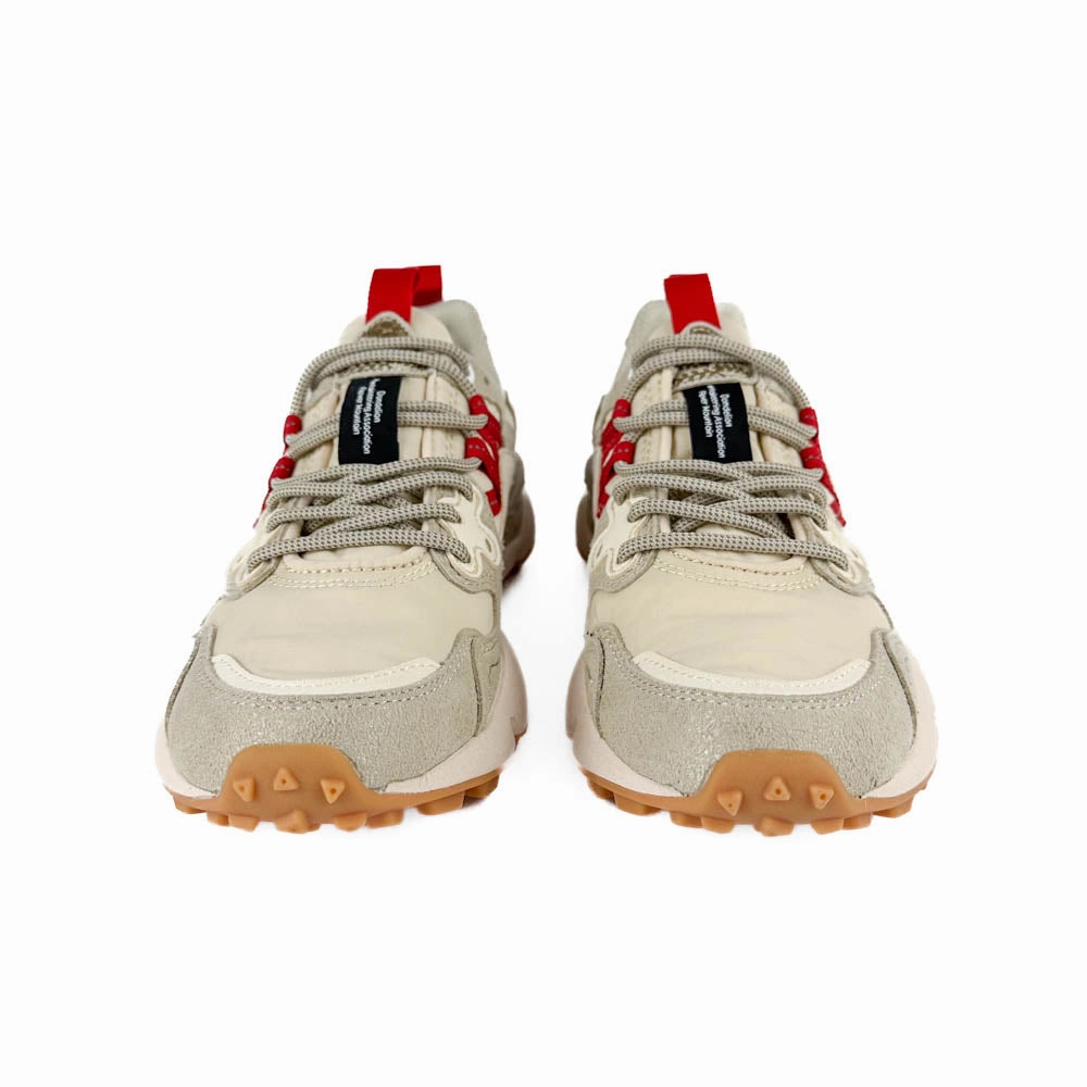 cold running shoes for trail races Flower Mountain - Yamano 3 Uni Kaiso Sneaker (White/Bordeaux)