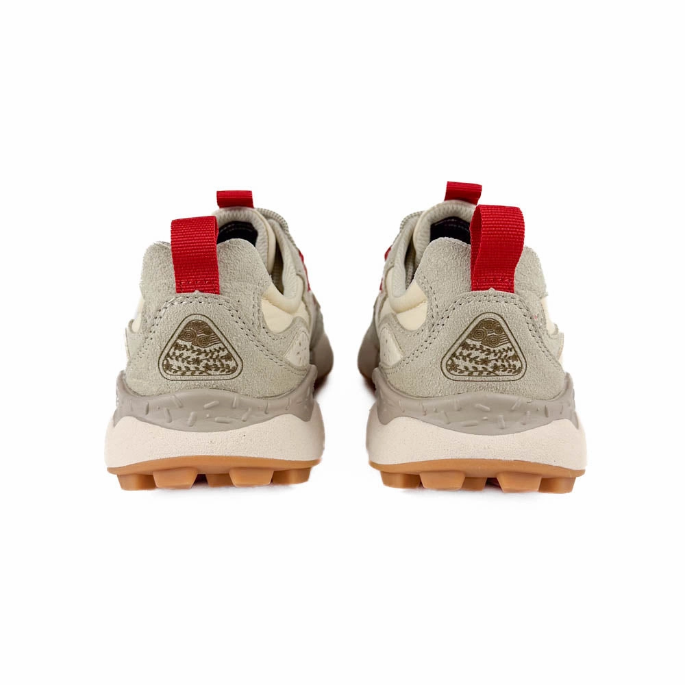 Flower Mountain - Yamano 3 Uni Kaiso Sneaker (White/Bordeaux) Bold Color Scheme