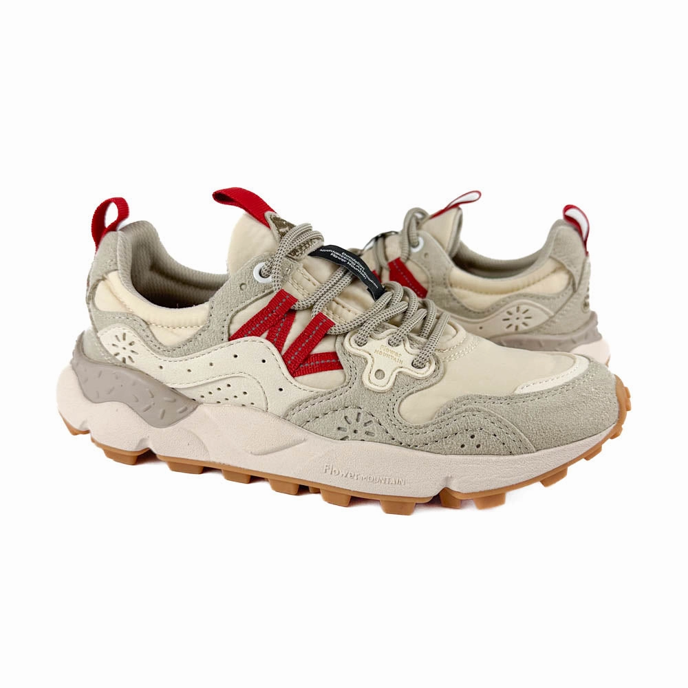 maximalist running option endurance training shoe fitness Flower Mountain - Yamano 3 Uni Kaiso Sneaker (White/Bordeaux)