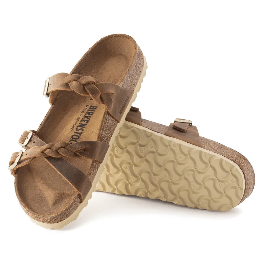 Franca Braid | Oiled Leather | Cognac Storm Guard