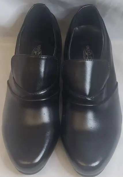 ergonomic Eco Friendly Fox -- Men's Cuban Heel Slip-on Dress Shoe -- Black