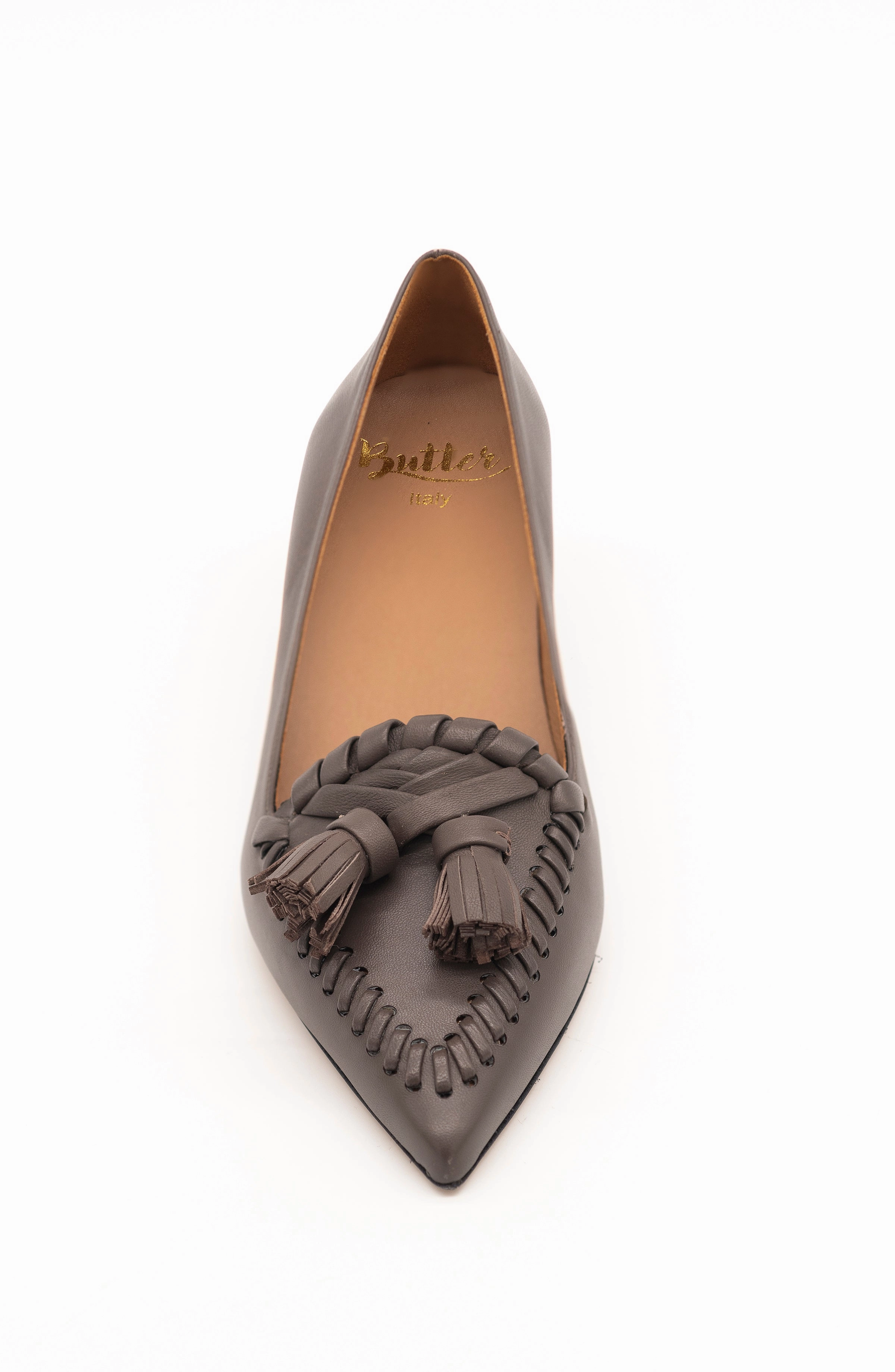 London Chic Gold Glow Dream Pointed Toe Kitten Heel