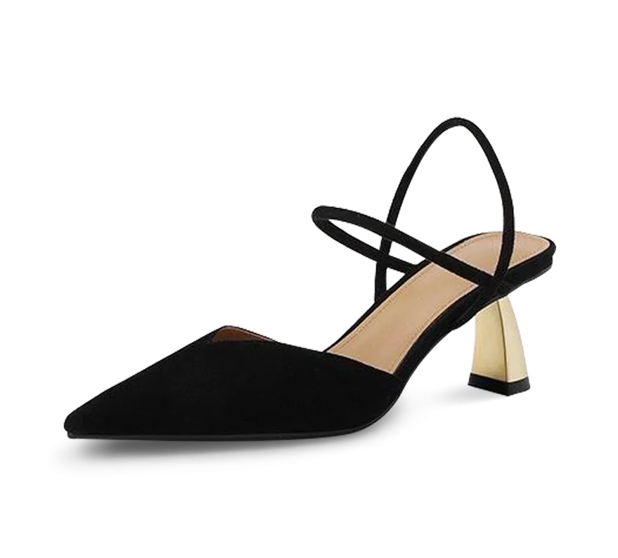 Gabby Plated French Heel Sandals Elegant Arch Foot Care