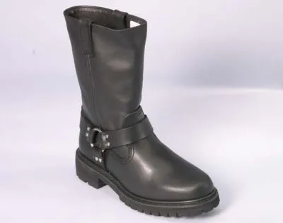 Geoffrey -- Men's Harness Boot -- Black Weather Proof