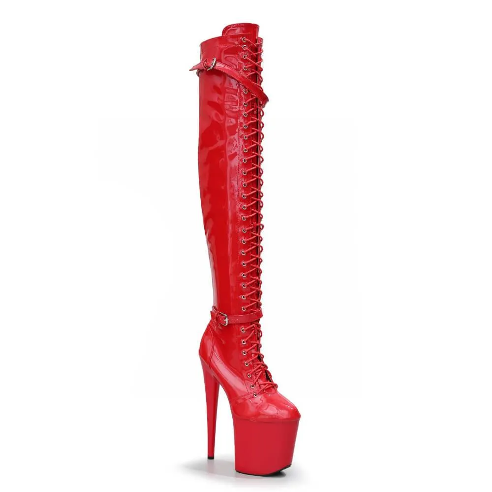 Stand Out Design Lexx - Red Vegan Patent - Street Sole