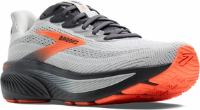 Quarter turn view Men's Brooks Footwear style name Ghost 17 Double Wide in color OYSTER MUS. Sku: 110442-4E048