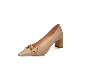 Walk Spark Gigi Square Pointed Toe Block Heel Pumps