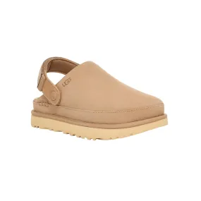 Goldenstar Clog | Women | Suede | Sand Clean White