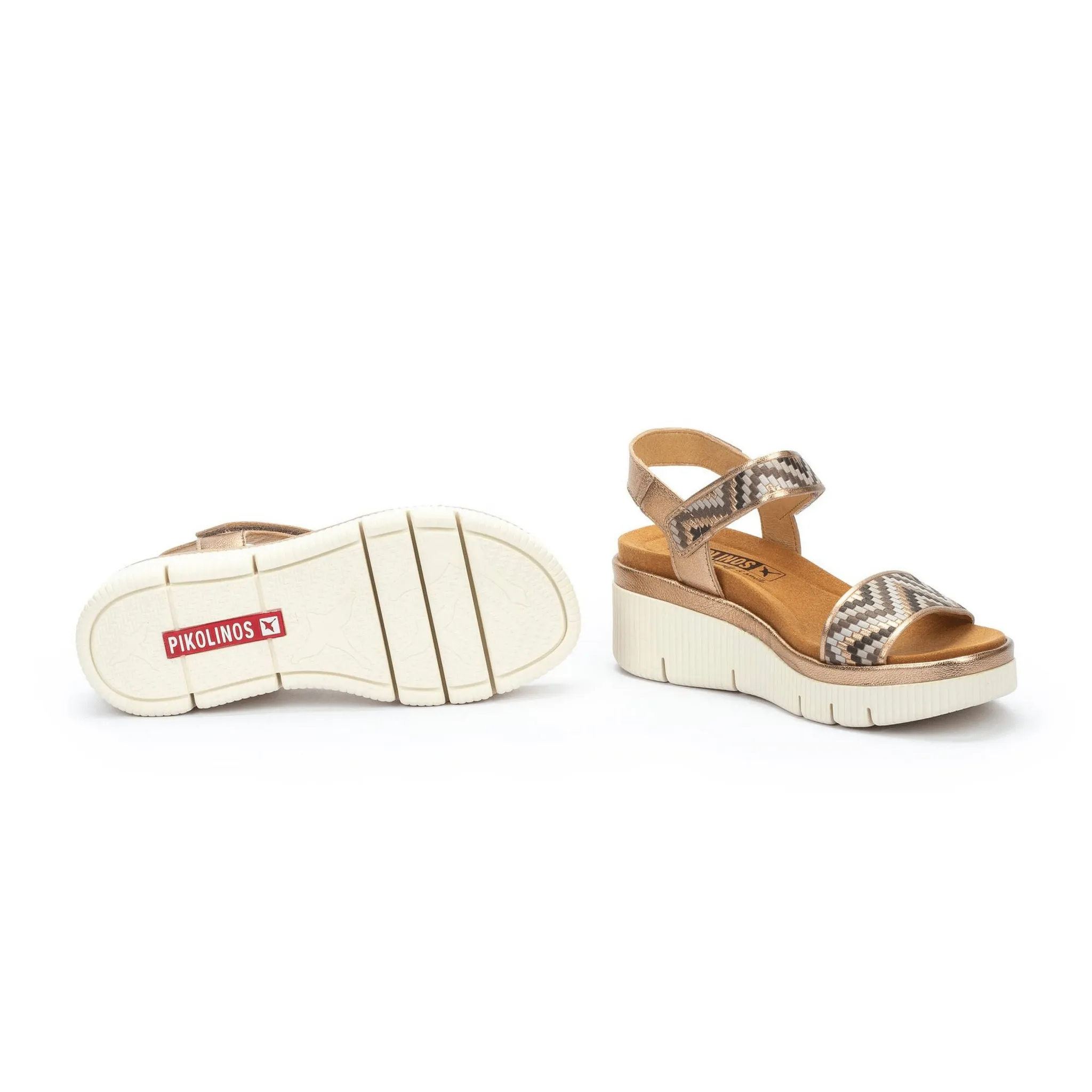 Gomera Chevron Sandal | Leather | Champagne Summer cool Torsion control