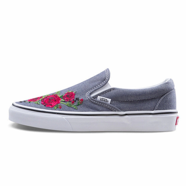 l Vans Mens & Womens Classic SLIP-ON Low-top Skateboarding Shoes Cliff Edge