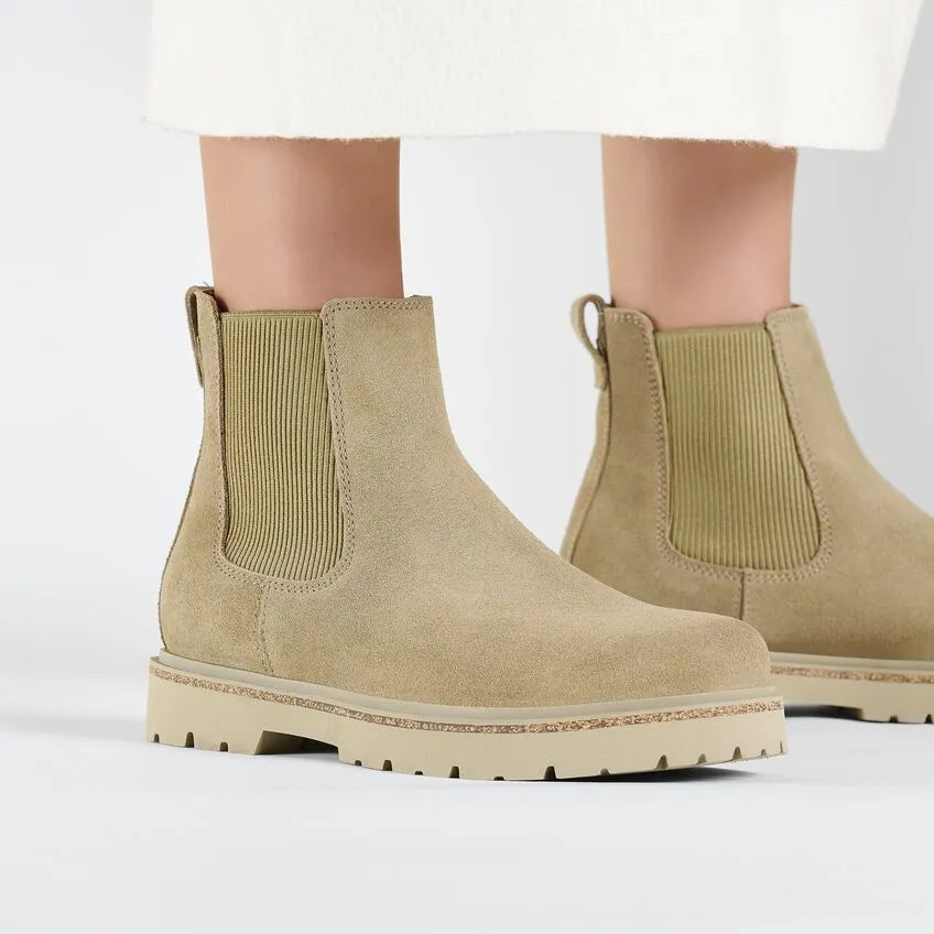 Minimal Trend Weather Smart Highwood Slip On | Women | Suede | Taupe