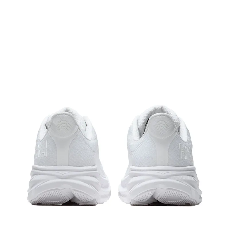 Hoka Clifton 9 - White/White low - intensity running shoes Gym Training
