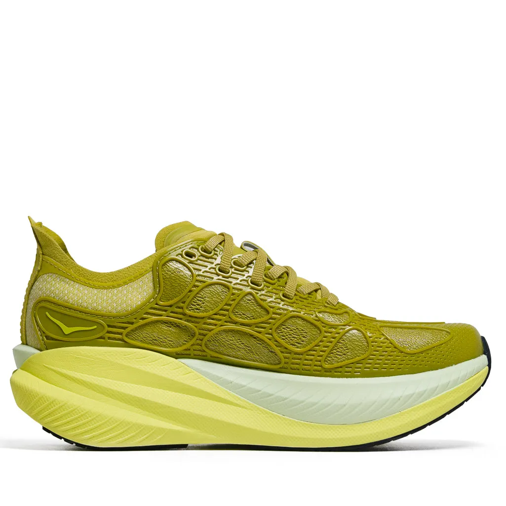 energy - returning technology shoes Hoka Mach X Caged - Pea Green/Hoka Citrus