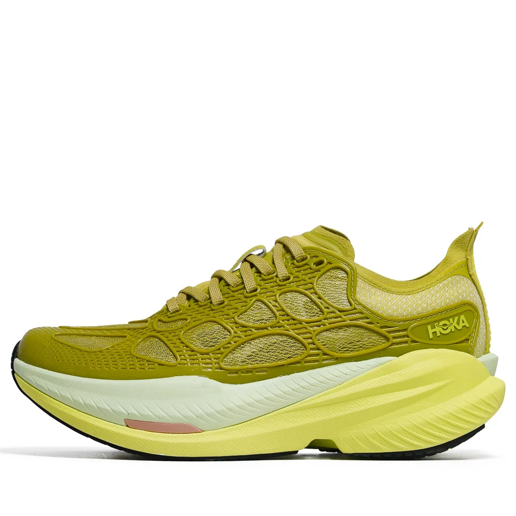 Hoka Mach X Caged - Pea Green/Hoka Citrus Endurance - improving
