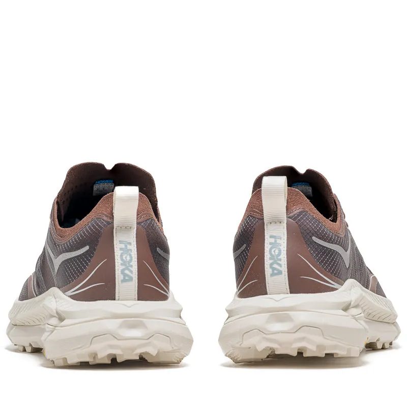 Hoka Mafate Speed 4 Lite - Cold Brew/Oat Milk gusseted tongue running shoes