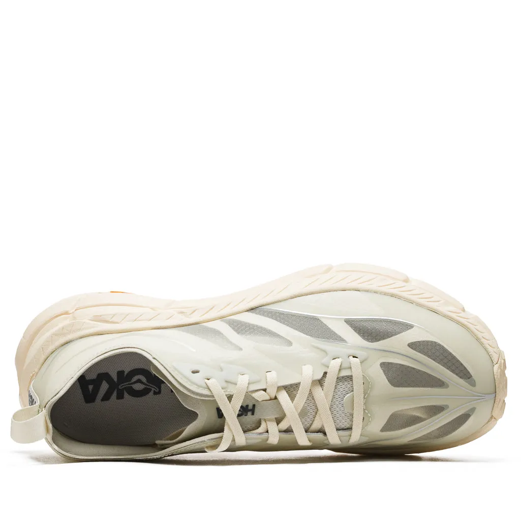 Hoka Mafate Speed 4 Lite - Truffle Salt/Vintage Yellow post - run