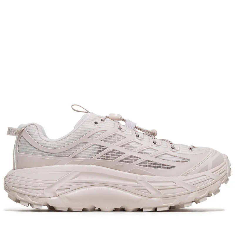 Hoka Mafate Three2 Grid - Rose Cream/Stucco Hard - wearing