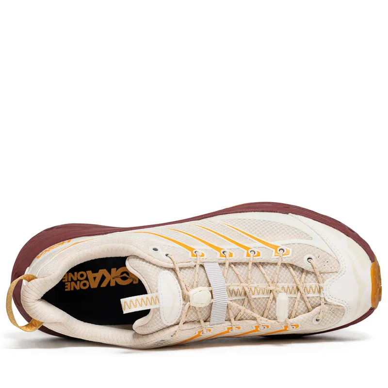 Fast Running Hoka Mafate Three2 - Vanilla/Varsity Burgundy