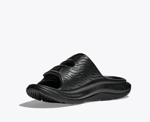 HOKA ORA LUXE SLIDE  - BLACK Chic Beach Shoes Trendy Footwear Design