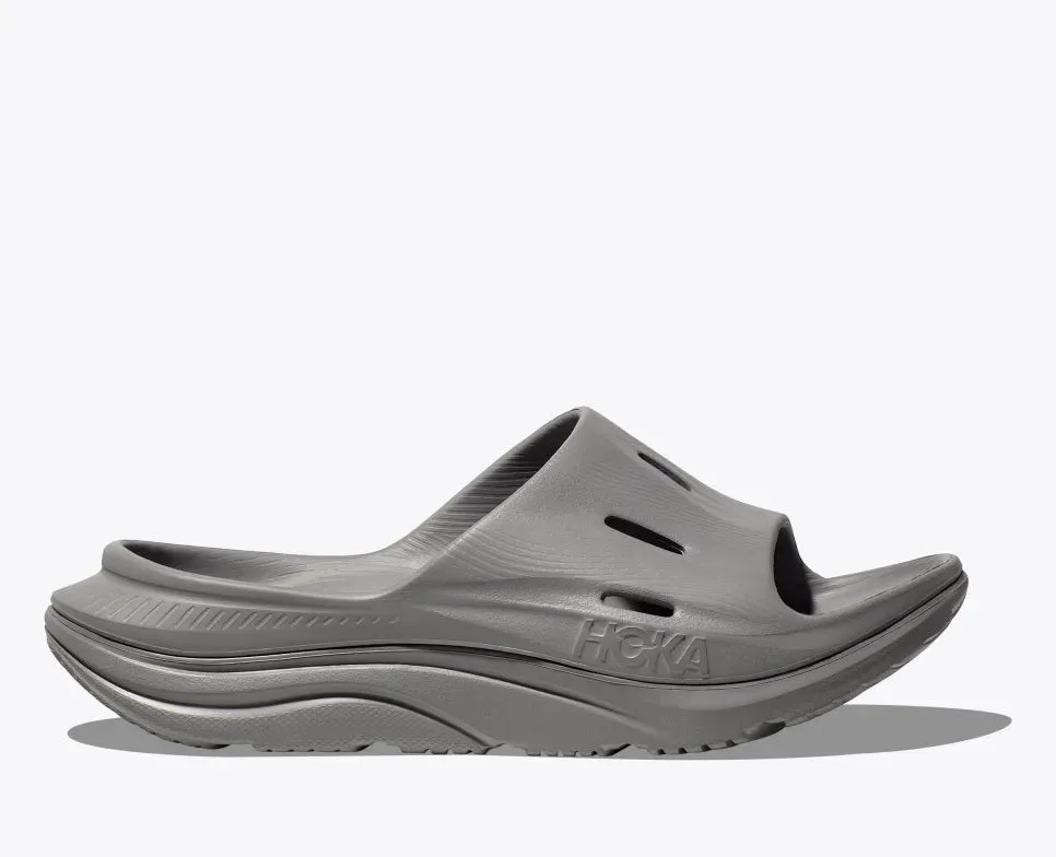 Versatile Style Casual Flats HOKA ORA RECOVERY SLIDE - GREY / GREY