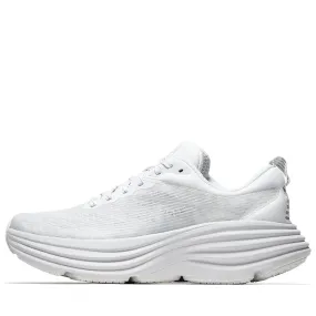 Hoka U Bondi 8 TS Caged - White/Cosmic Grey Comfort - fit running shoes for outdoor adventurers