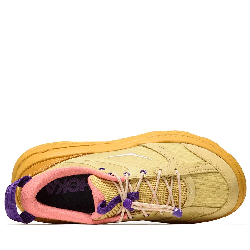 Hoka U Bondi B3LS - Flaxseed/Varsity Yellow loose - fitting running wear