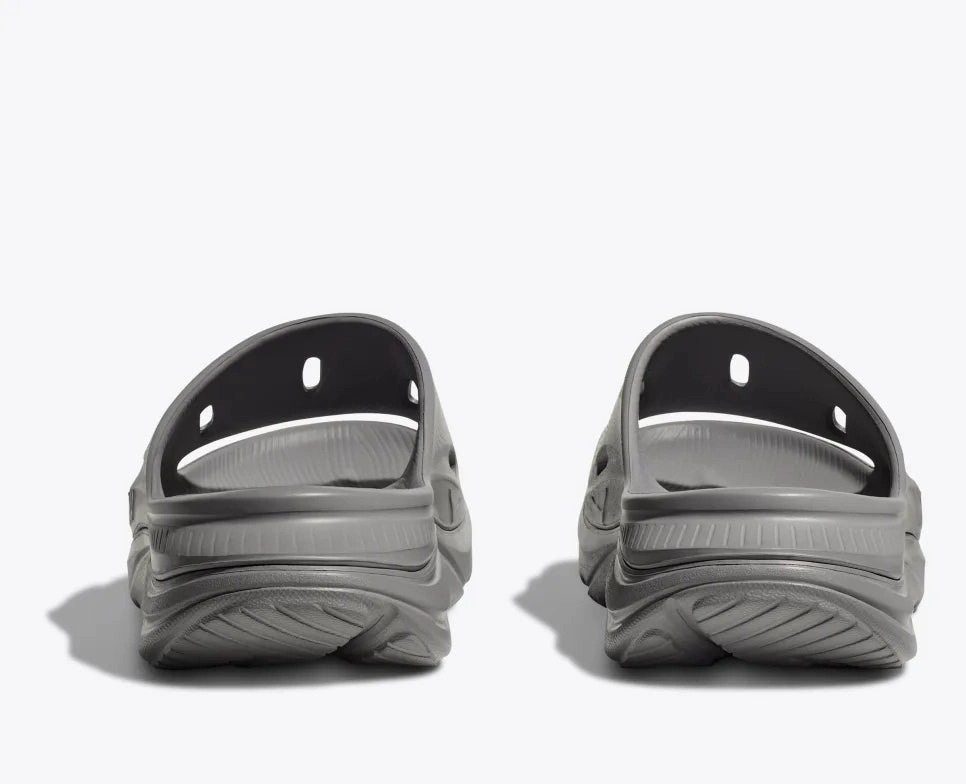 HOKA ORA RECOVERY SLIDE - GREY / GREY Adjustable Comfort