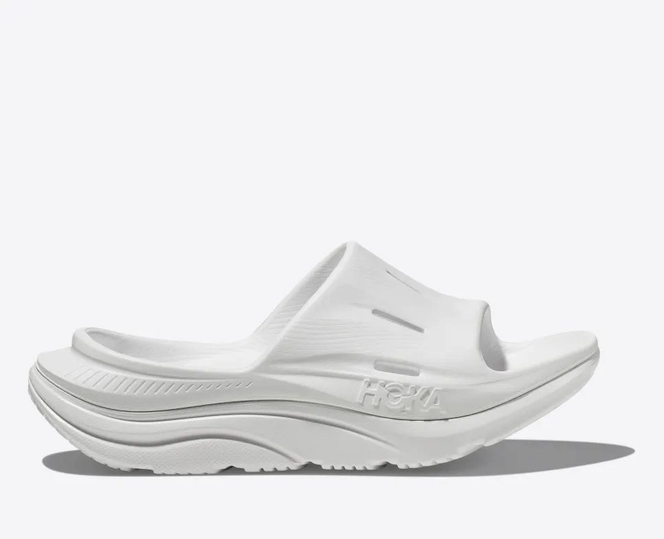 HOKA ORA RECOVERY SLIDE - WHITE / WHITE Comfortable And Lightweight Foot Freedom