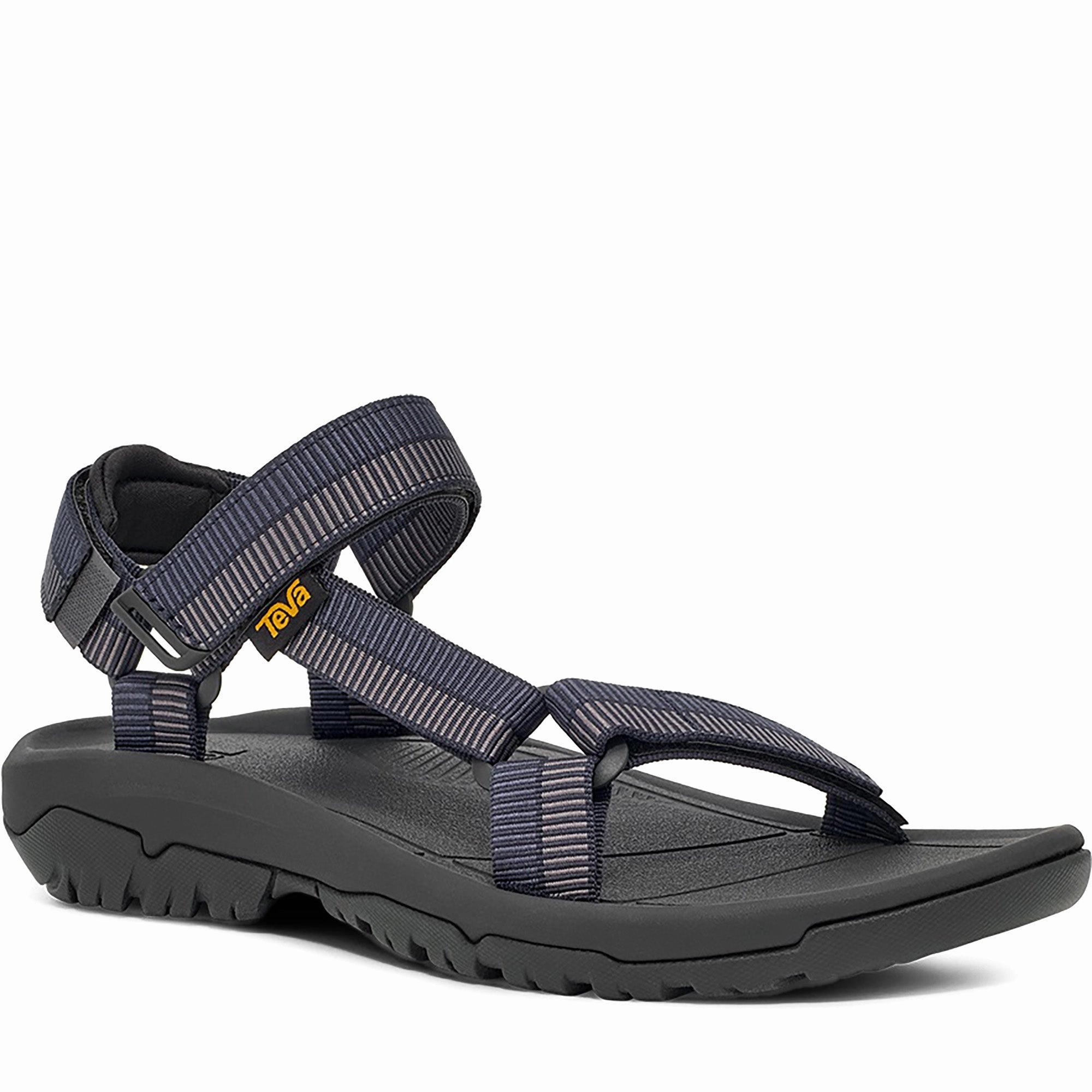 Quarter turn Men's TEVA Footwear style name Hurricane Xlt2 in color Archive Ladder Navy. Sku: 1019234-AVL
