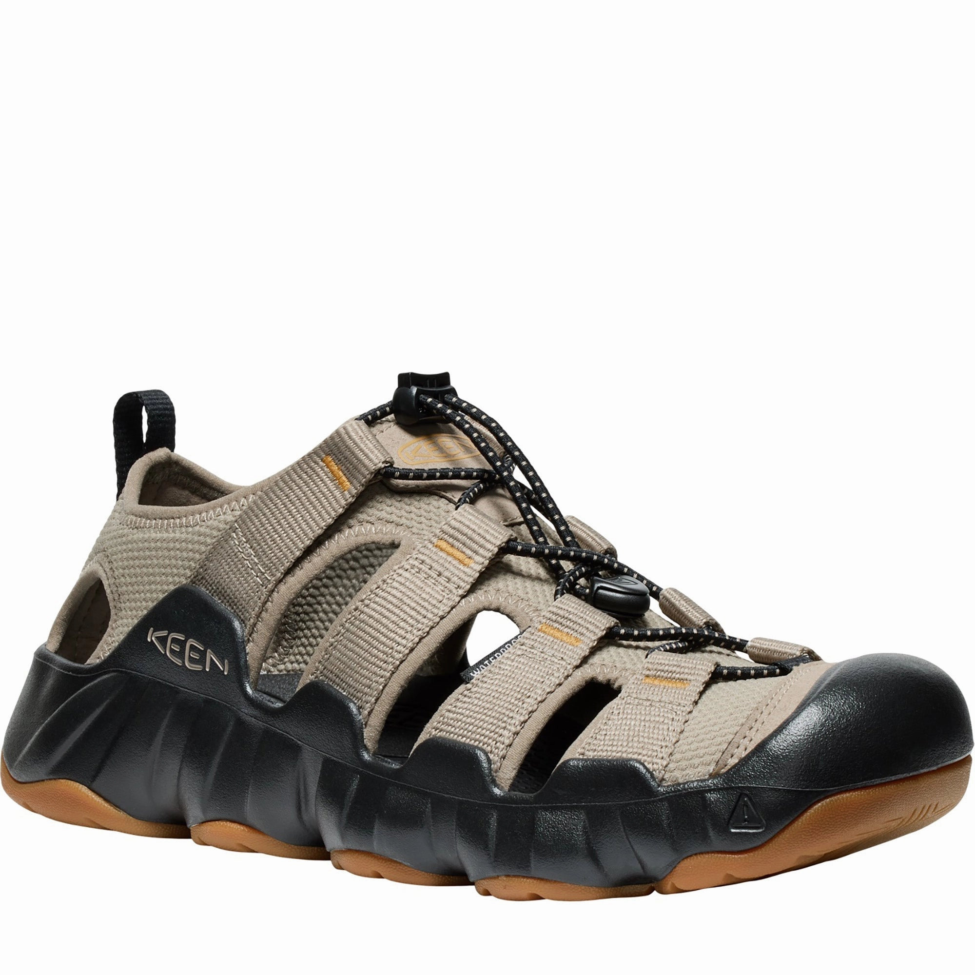 Quarter turn Men's Keen Footwear style name Hyperport H2 in color Brindle/ Black. Sku: 1030857