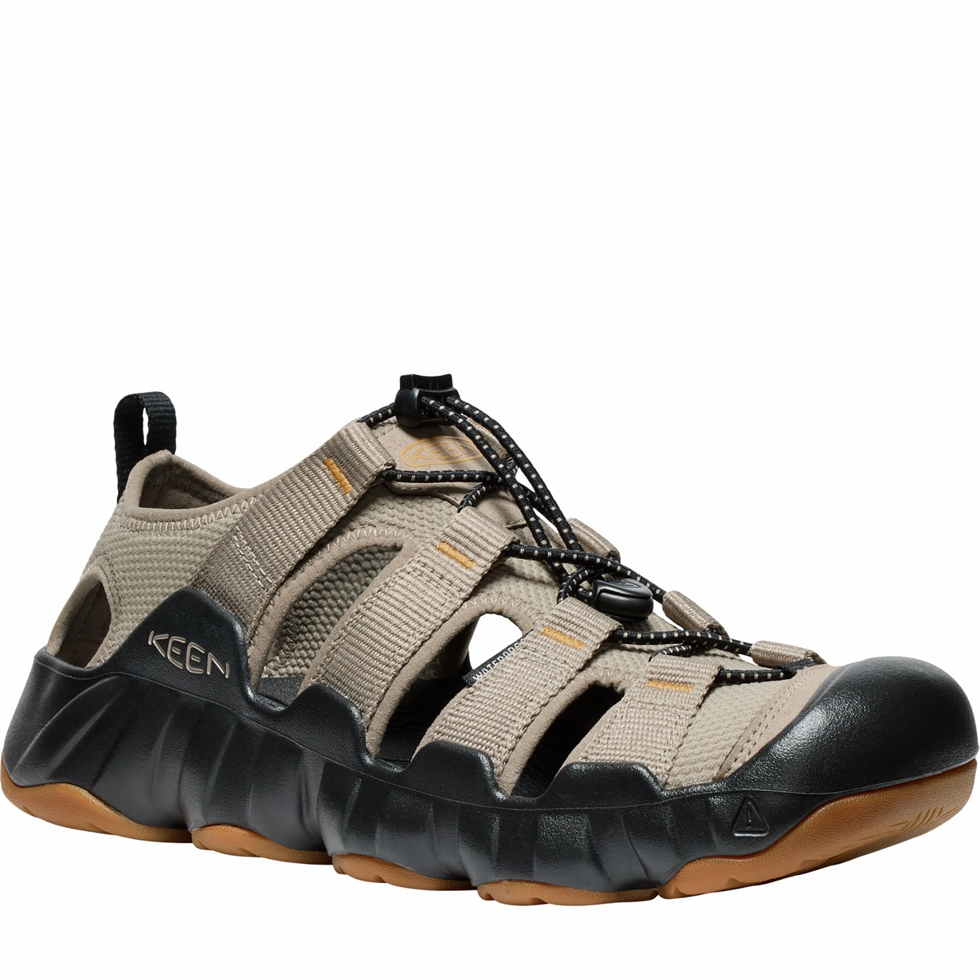 Quarter turn Men's Keen Footwear style name Hyperport H2 in color Brindle/ Black. Sku: 1030857