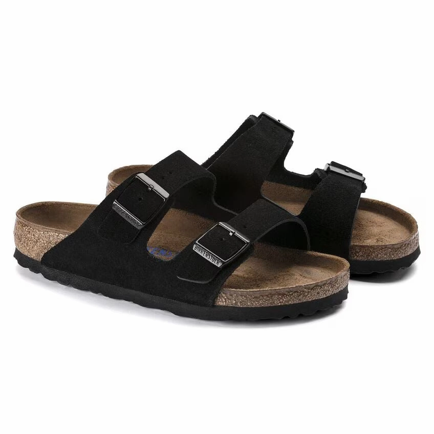 Easy Lock Arizona Soft Footbed : Black Suede