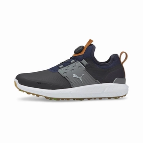 Dynamic Balance Lock Heel IGNITE ARTICULATE DISC Golf Shoes | Peacoat / Puma Silver / Quiet Shade