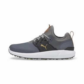 IGNITE ARTICULATE Golf Shoes | Quiet Shade / Puma Team Gold / Puma Black Stylish Support Run Flex