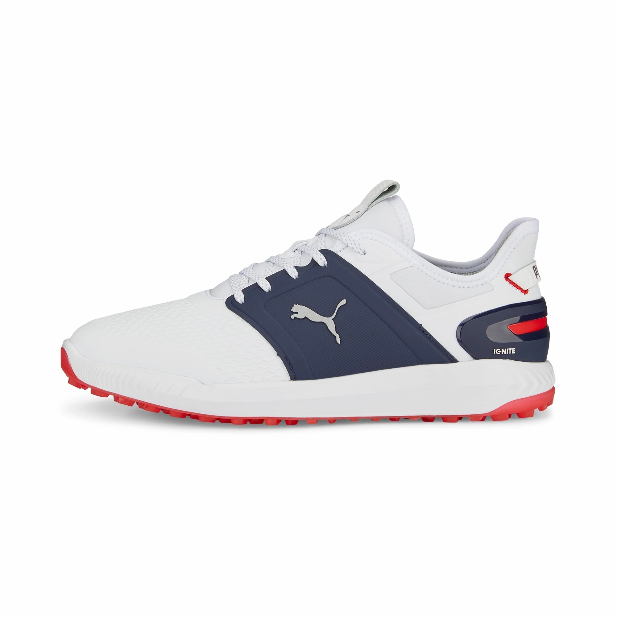 Move Swiftly IGNITE ELEVATE Spikeless Golf Shoes | Puma White / Puma Silver / Puma Navy