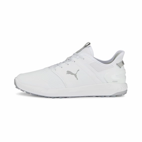 IGNITE ELEVATE Spikeless Golf Shoes | Puma White / Puma Silver Gigantic style road runner