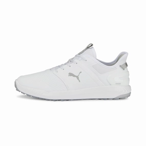 IGNITE ELEVATE Spikeless Golf Shoes | Puma White / Puma Silver Gigantic style road runner