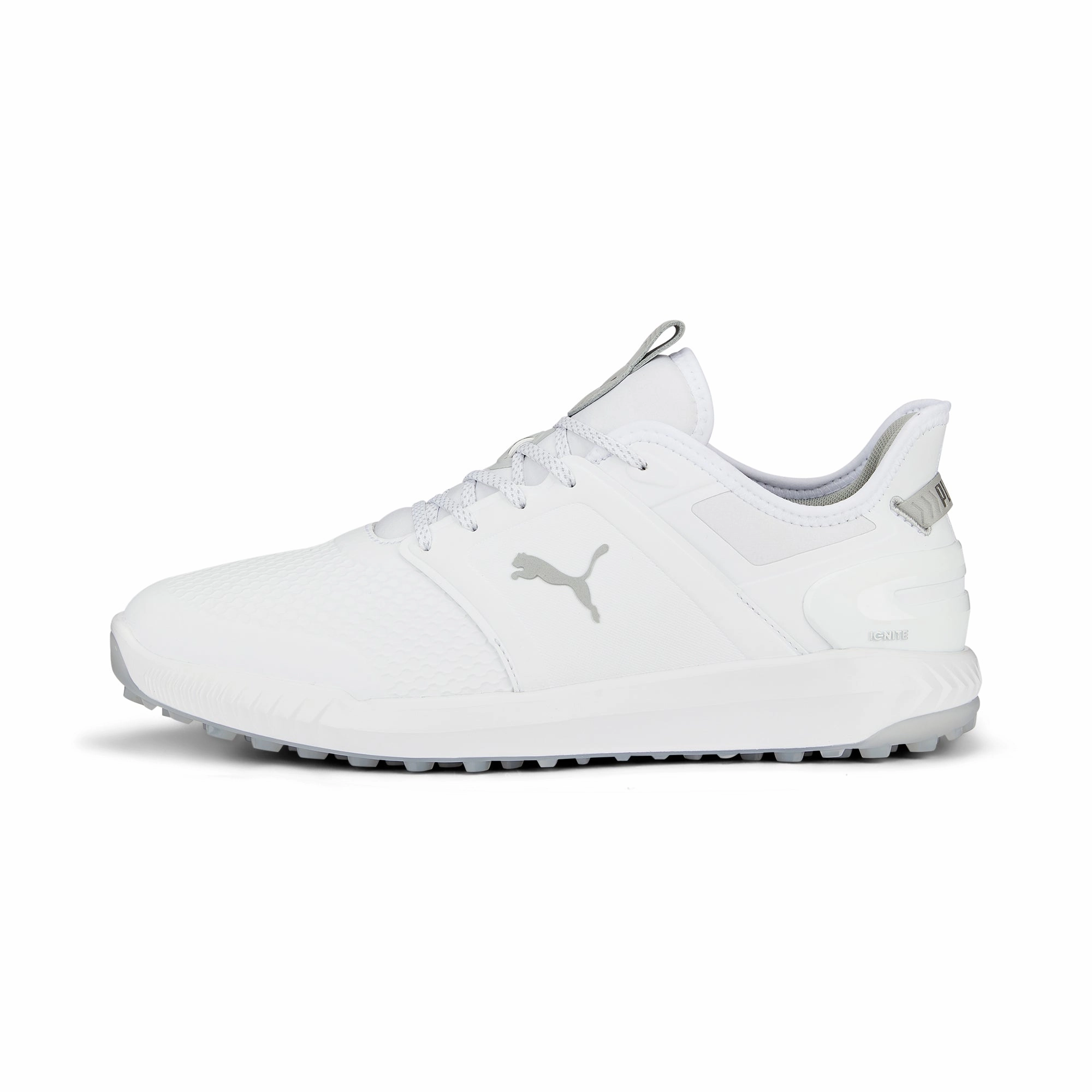 kids' shoe look Comfort - enhanced IGNITE ELEVATE Wide Spikeless Golf Shoes | Puma White / Puma Silver