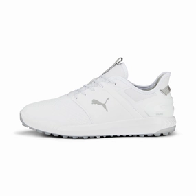 IGNITE ELEVATE Wide Spikeless Golf Shoes | Puma White / Puma Silver uneven - surface running gear professionals