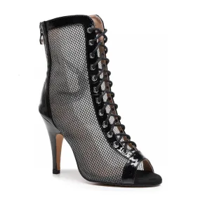 Unique Pick Jezzie - Black Vegan Leather - Street Sole